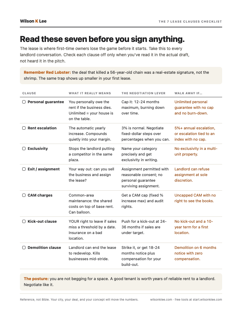 Preview of The 7 Lease Clauses Checklist